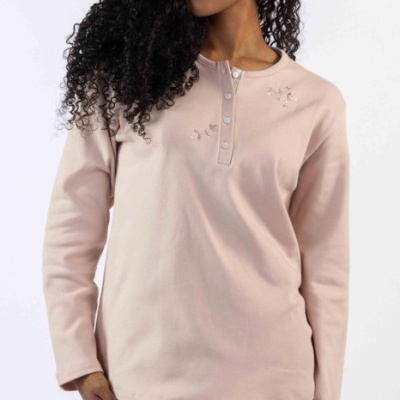 Pijama senhora ref 8445 Mira - interlock - (inverno 2025)