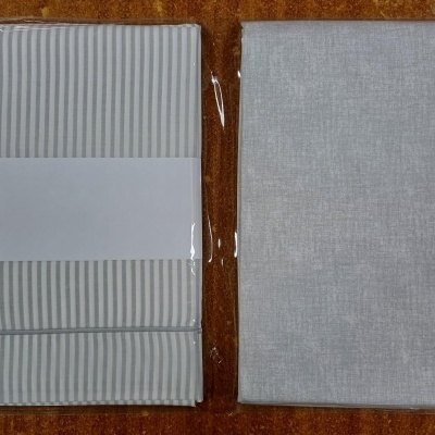 Jogo de Cama -  100% algodão c/rolinho - FT riscas