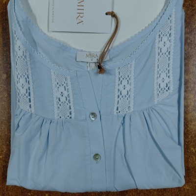 Camisa de Dormir - refª 3319MS - 100% algodão - Mira (verão 2026)