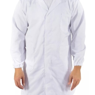 Bata de sarja abotoa ao meio - Homem