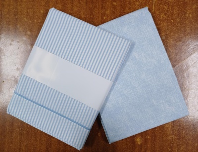 Jogo de Cama -  100% algodão c/rolinho - FT riscas