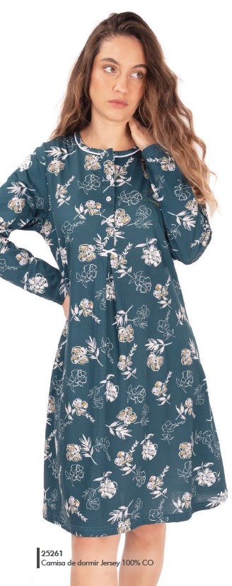 Camisa de Dormir - refª 25261 - jersey - R&A (inverno 2025)