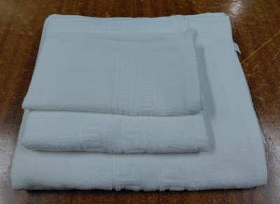 Jogo de banho - 100% algodão 400gm/m2  refª grega - 3 peças