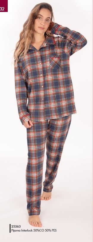 Pijama Senhora interlock - refª 25363 - R&A (inverno 2025)