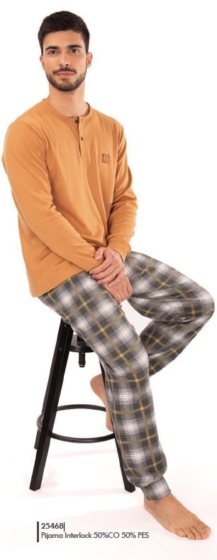Pijama Homem - refª 25468 - R&A - interlock (inverno 2025)