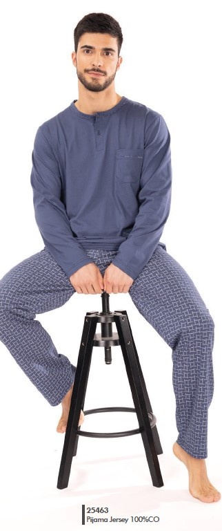 Pijama Homem - refª 25463 - R&A - jersey (inverno 2025) 100%algodão