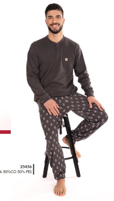 Pijama Homem - refª 25456 - R&A - interlock (inverno 2025)