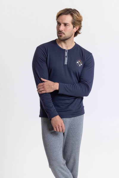 Pijama de homem cardado refª8589 - Mira (inverno 2026)
