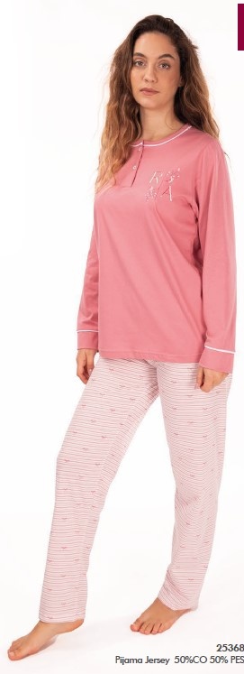 Pijama Senhora jersey - refª 25368 - R&A (inverno 2025)