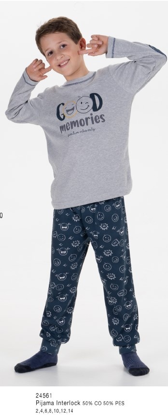 Pijama criança - interlock  refª 24561 - R&A (inverno)