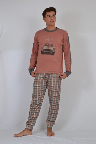 Pijama de homem cardado refª4005 - Sónia (inverno 2026)