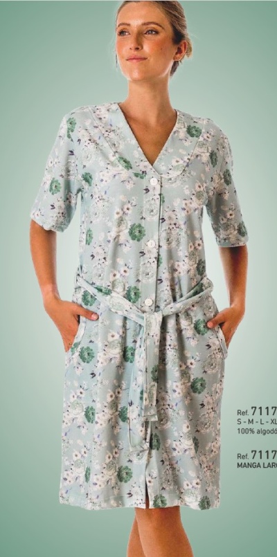 Robe senhora - refª 7117L DL (Verão 2025) Manga comprida