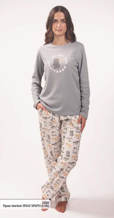 Pijama Senhora interlock - refª 26352C - R&A (inverno 2026)