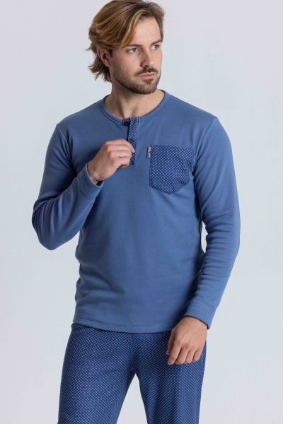 Pijama de homem cardado refª8590 - Mira (inverno 2026)
