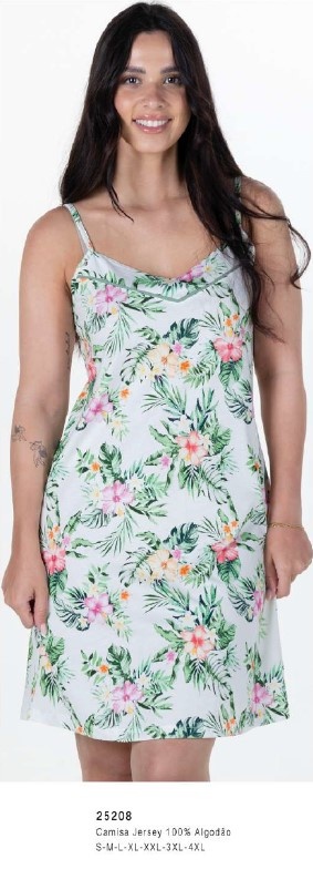 Camisa de Dormir - refª 25208 - 100% algodão - R&A (verão)