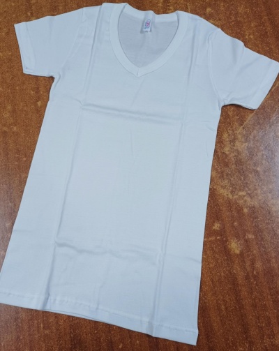 Camisola interior homem c/manga curta decote bico - ref 512CF - MC