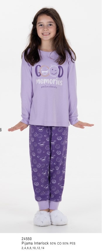 Pijama criança - interlock  refª 24550 - R&A (inverno)