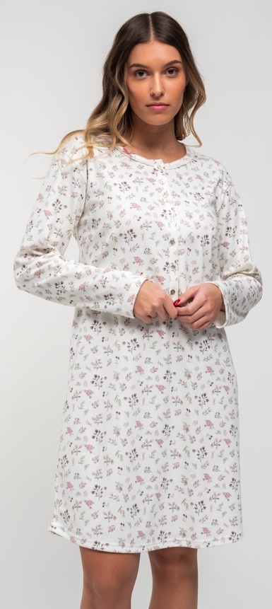 Camisa de Dormir - refª 3103 - Interlock Cardado - Mira (inverno)