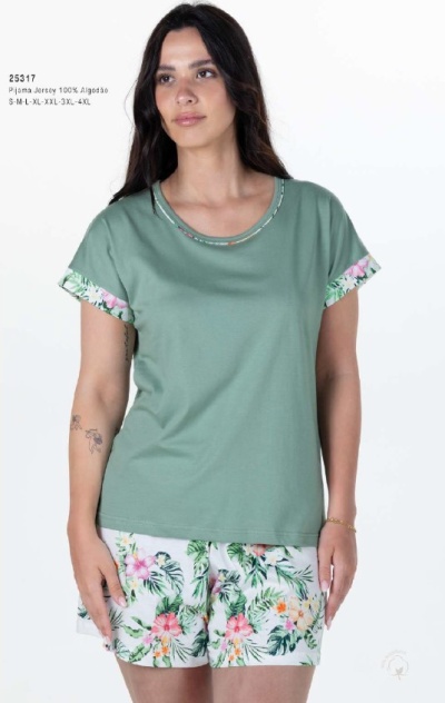 Pijama de calção senhora ref 25317 R&A (verão)