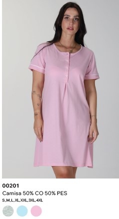 Camisa de Dormir clássica - refª 201 - R&A (meia estação)