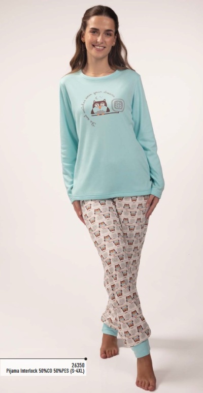 Pijama Senhora interlock - refª 26350 - R&A (inverno 2026)