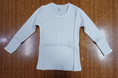 Pack 3 - Camisola interior menina c/manga c/pêlo (cardada)