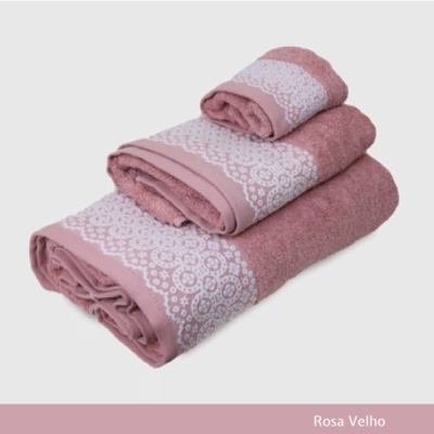 Jogo de banho - 100% algodão 400gm/m2  refª B800 - 3 ou 6 peças