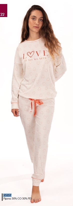 Pijama Senhora interlock - refª 25357 - R&A (inverno 2025)