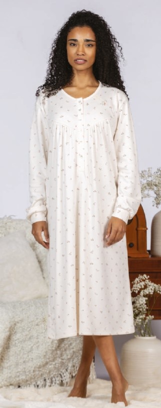 Camisa de Dormir - refª 3260 - interlock cardada - Mira (inverno 2025)