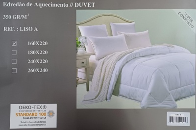 Edredão liso branco - 350g/m2