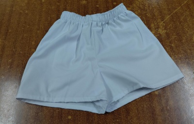 calção de ginástica branco sarja - com bolso (criança)