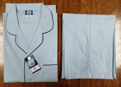 Pijama de homem popeline liso 100% algodao (verão)