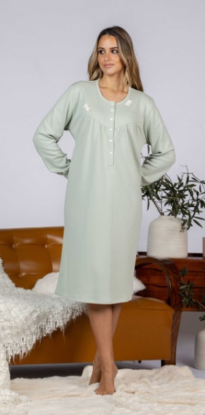 Camisa de Dormir - refª 3259 - interlock cardada - Mira (inverno 2025)