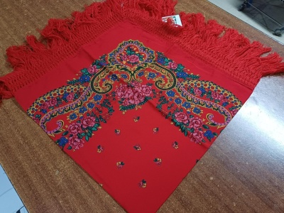 Lenço regional minhota com franja