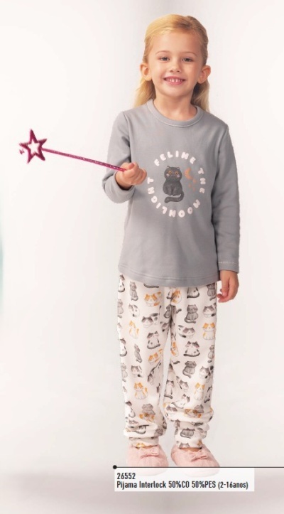 Pijama criança - refª 26552 interlock - R&A (inverno 2026)