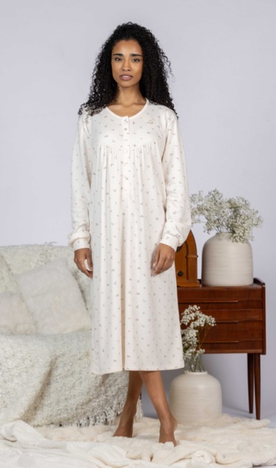 Camisa de Dormir - refª 3260 - interlock cardada - Mira (inverno 2025)