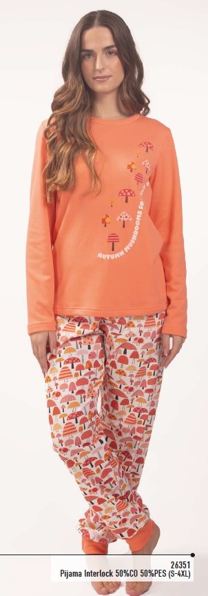 Pijama Senhora interlock - refª 26351 - R&A (inverno 2026)