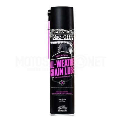 LUBRIFICANTE DE CORRENTE CERÂMICA MUC-OFF ALL WEATHER CHAIN LUBE SPRAY 400 ML