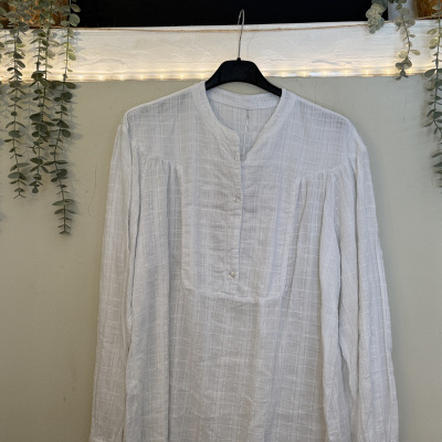 Camisa Branca tecido tipo fralda