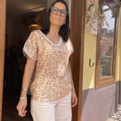 T-shirt Animal Print brilhos