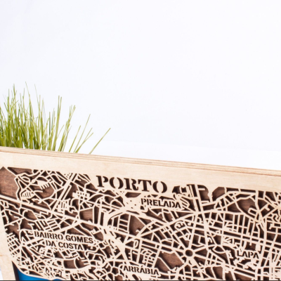Mapas de Lisboa e Porto vista em 3D Quadros decorativos