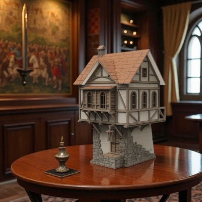 Casinha medieval de bonecas