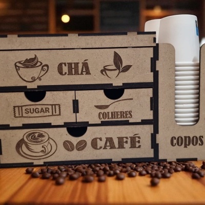Organizador de cápsulas de café e chá 3 gavetas