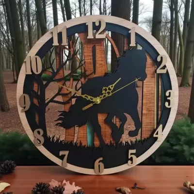 Relógio Rustico com Cavalo