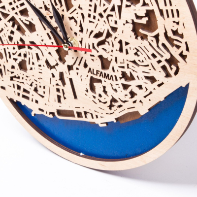 Relógio exclusivo do mapa de Lisboa