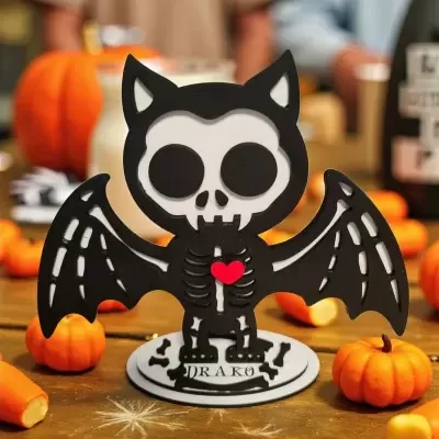 Plaquinhas de esqueletos Halloween