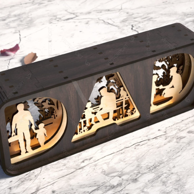 Placa de decoração para o dia da Mãe e dia do Pai