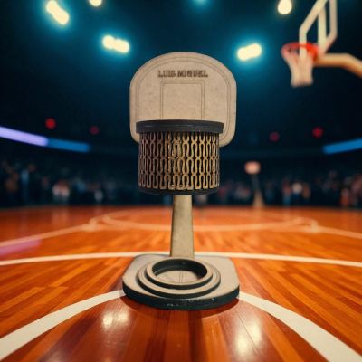 Organizador de canetas formato Cesto de Basquete