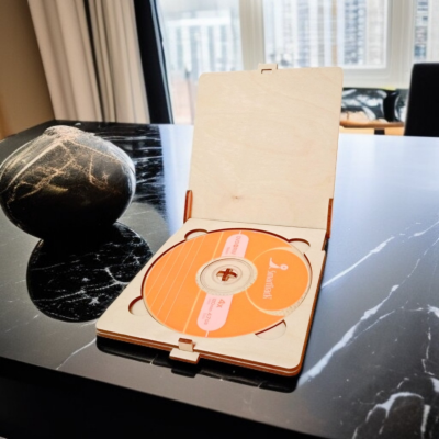 Caixa de proteção para o seu antigo dvd de vídeos de memórias