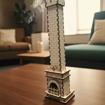 Queimador de incenso em forma de Lareira